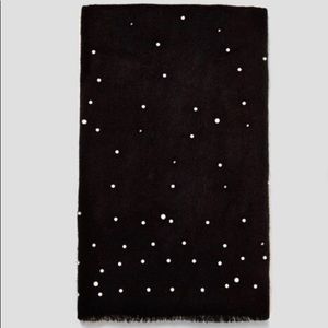 Zara pearl embellished scarf